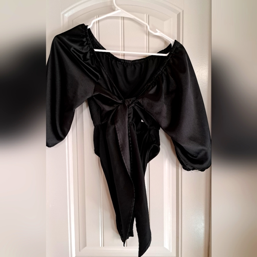 Black dress body suit shirt